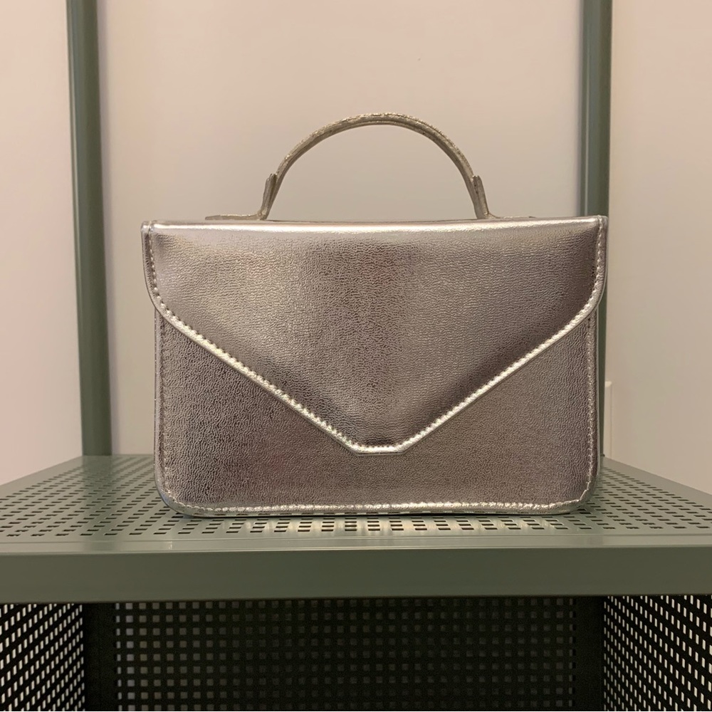 Vintage Metallic Silver Granada U.S.A. Small Purse